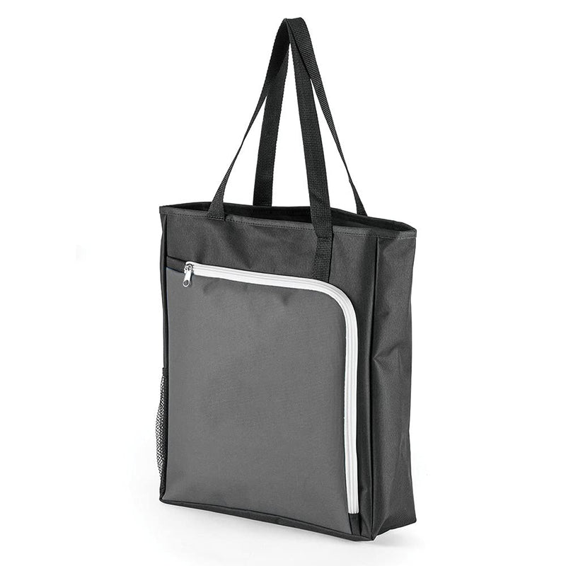 Tote Bag with Zippered Front Pocket