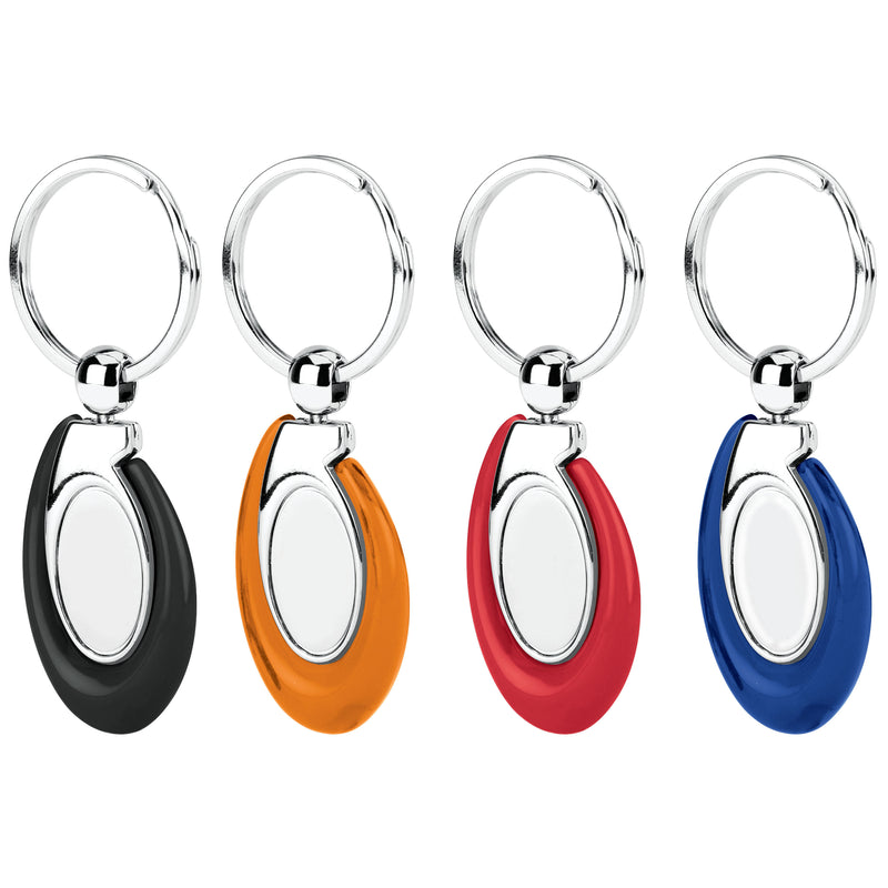 Acrylic Key Fob Keychain with Stainless Steel Key Ring