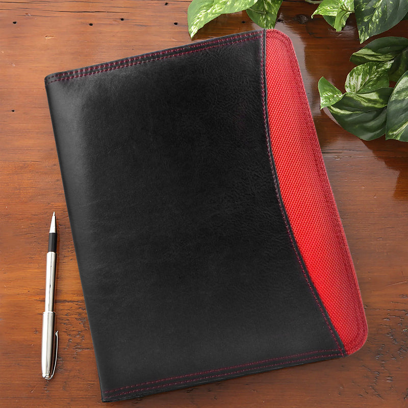Junior Size Faux Leather Padfolio with Pen Loop