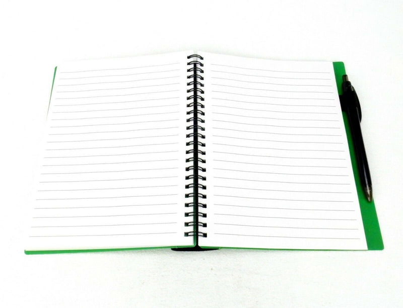 80 Page Jotter Note Pad w/Pen, Inside Pockets, Choice of Color, Sweda