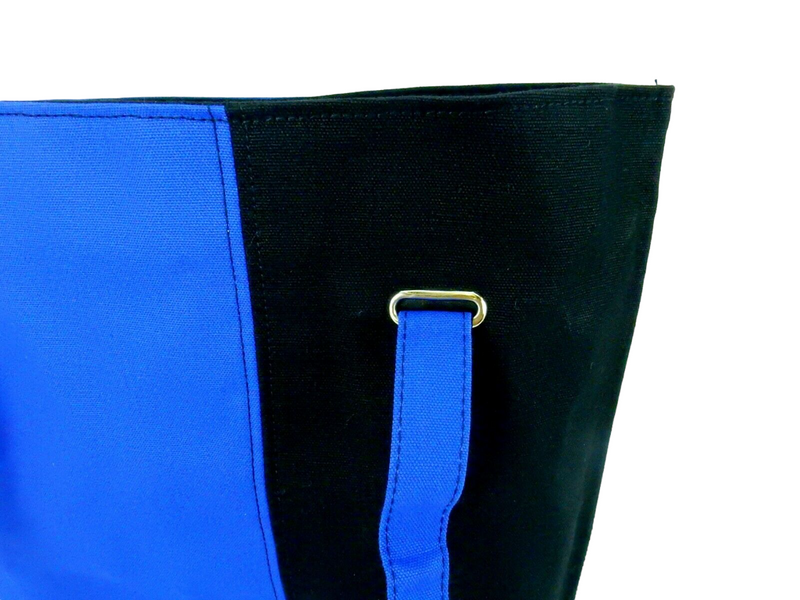 Mod 2-Tone Cotton Canvas Tote Bag, 12 x 15, Key Strap, Choice of Colors.
