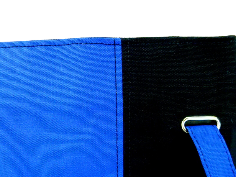 Mod 2-Tone Cotton Canvas Tote Bag, 12 x 15, Key Strap, Choice of Colors.