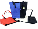 Mod 2-Tone Cotton Canvas Tote Bag, 12 x 15, Key Strap, Choice of Colors.