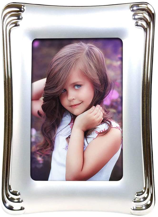 5" x 7" Photo Frames, Silver Plated Desk
