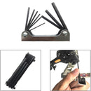 Folding Hex Wrench Key Set, 9-Pieces, Standard Inch Sizes 5/64-1/4