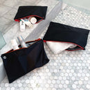 Set of 3 Travel Trio Pouches, Makeup, Tools, School.